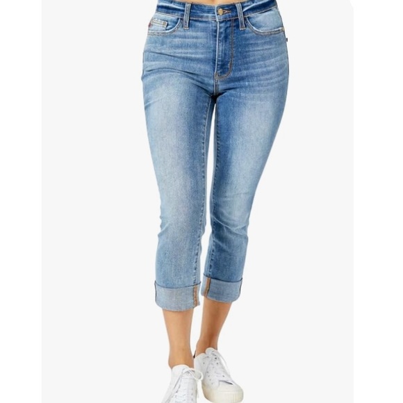 Judy Blue Denim - Judy Blue Mid Rise Cuffed Skinny Capri Jeans NWT size 18w